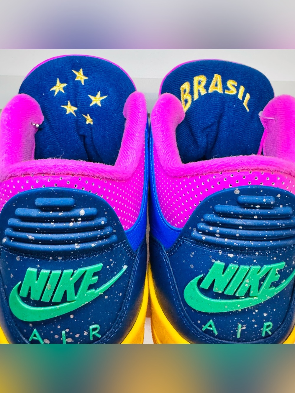 Jordan 3 Retro Brazil IV4871-400 Size 10.5 DS Hangtag + Extra Laces No Box🇧🇷 - Picture 4 of 16
